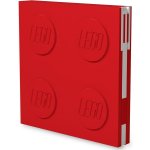 LEGO® čtvercový zápisník s gelovým perem Červený 15,9 x 15,9 cm – Hledejceny.cz