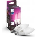 Philips Hue White and Color Ambiance Bluetooth LED žárovka E14 set 2ks 8719514356719 2x4W 2x470lm 2000-6500K RGB