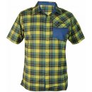 HAVEN Agness košile krátká pánská SlimFit modrá/žlutá