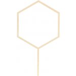 Dřevěný zápich do dortu - hexagon – Zboží Mobilmania