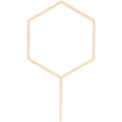 Dřevěný zápich do dortu - hexagon – Zboží Mobilmania