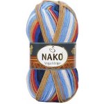 Nako Pletací příze Nako Vega Stripe 82411 - modrá – Zboží Mobilmania