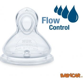 Nuk savička Flow Control transparentní 2 ks