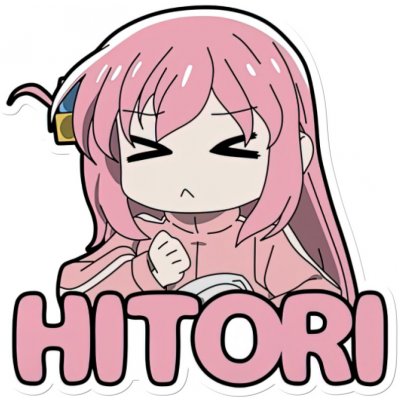 Bocchi the Rock Samolepka Hitori – Zboží Živě