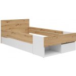 BRW Homeland se zásuvkami Bílá / dub artisan – Hledejceny.cz