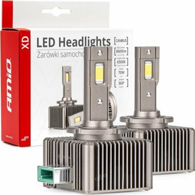 Amio LED výbojky D3S LED XD Series CAN-BUS, bílé 6500K | 8600 LM, 2 ks – Zbozi.Blesk.cz