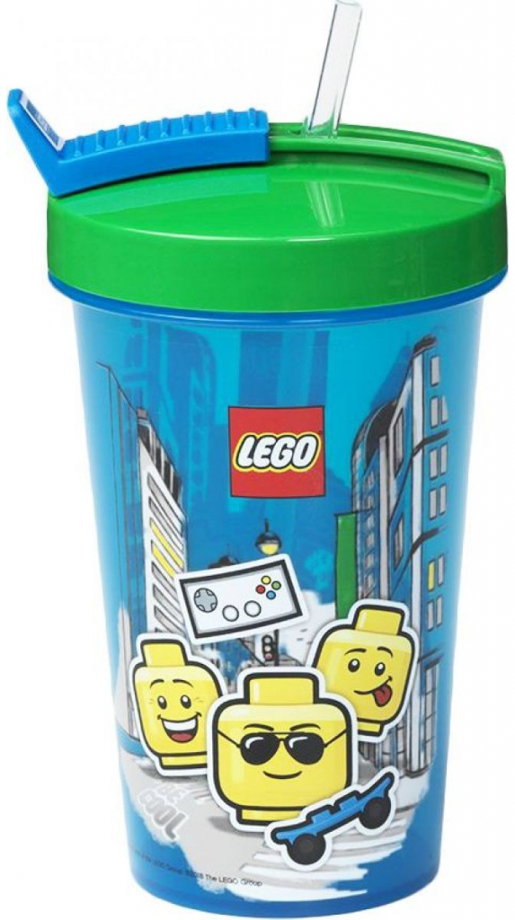 LEGO® ICONIC BOY Pohár s brčkem 500 ml