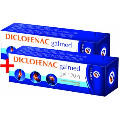 DICLOFENAC GALMED DRM 10MG/G GEL 1X120G + 1X120G – Hledejceny.cz