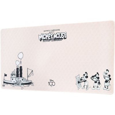 CurePink Herní podložka na stůl Disney|Mickey Mouse|Myšák Mickey: 100 let výročí (80 x 35 cm) – Zboží Mobilmania