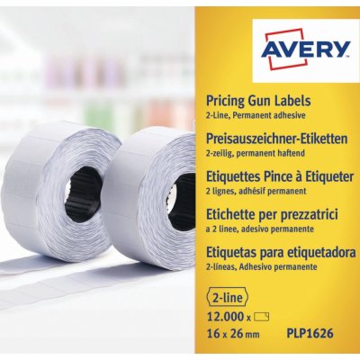 Avery Zweckform PLP1626 Etikety do etiketovacích kleští 26x16mm 12000 ks bílá – Zbozi.Blesk.cz