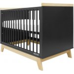 New Baby postýlka se zábranou MARCUS 120x60 cm grafit,bílá 55258-16 – Sleviste.cz