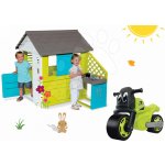 Smoby set domeček Pretty Blue a BIG odrážedlo Racing Bike 810703-18 – Sleviste.cz