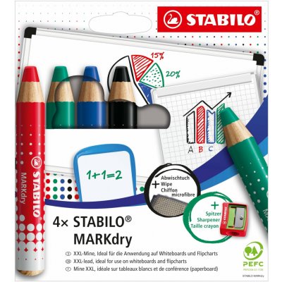 Stabilo Markdry 648/4 na bílé tabule sada 4 barvy – Zboží Mobilmania
