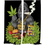 IMPAR Závěsy Gorilla kush (Rozměr : 140x250, Materiál: Interlock) – Hledejceny.cz
