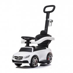 Baby Mix s vodící tyčí Mercedes-Benz AMG C63 Coupe bílé