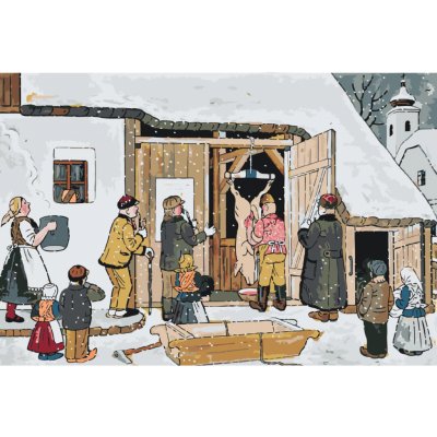 MALUJEŠ JOSEF LADA ZABIJAČKA 1942 Rozměr 60 x 90 cm Rámování vypnuté plátno na rám – Zboží Mobilmania