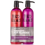 Tigi Bed Head Dumb Blonde šampon 750 ml + Blonde Reconstructor šampon a kondicionér pro poškozené blond vlasy 750 ml dárková sada – Zboží Dáma