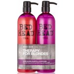 Tigi Bed Head Dumb Blonde šampon 750 ml + Blonde Reconstructor šampon a kondicionér pro poškozené blond vlasy 750 ml dárková sada – Zboží Mobilmania