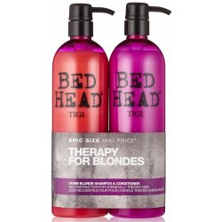 Tigi Bed Head Dumb Blonde šampon 750 ml + Blonde Reconstructor šampon a kondicionér pro poškozené blond vlasy 750 ml dárková sada