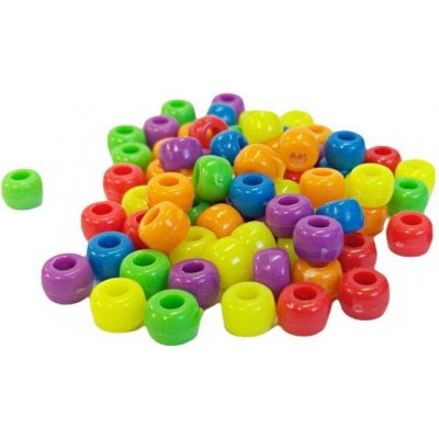 WEST DESIGN Plastové korálky navlékací (500ks) neonové (140g) – Zbozi.Blesk.cz