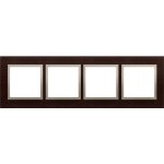 Simon DRN4/85 Rámeček 4 násobný dřevěný wenge/zlato – Hledejceny.cz