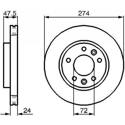 Brzdový kotouč BOSCH 0 986 479 013 – Zbozi.Blesk.cz