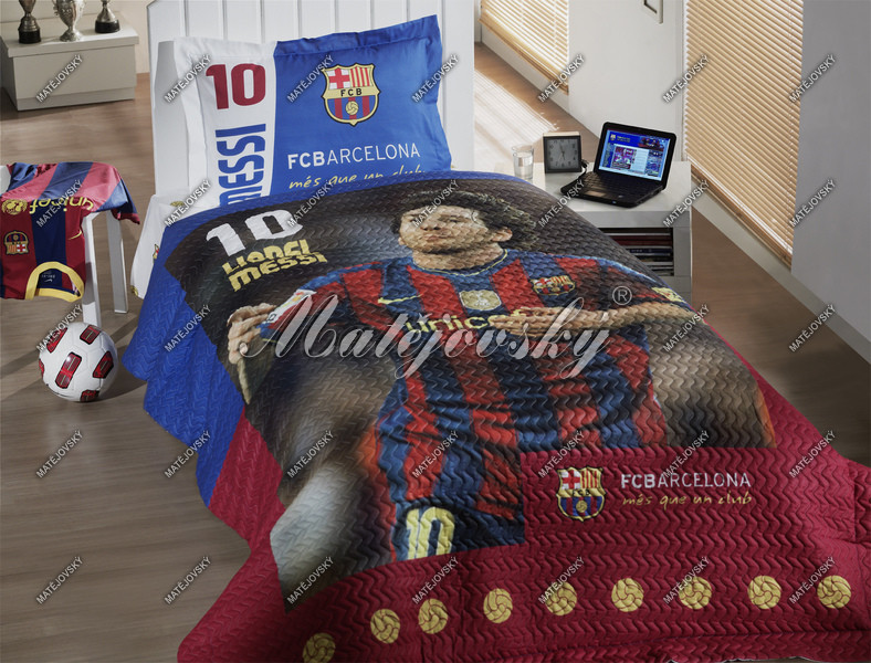 Matějovský Povlečení FC Barcelona Lionel Messi modrá bavlna Deluxe 140x200  70x90 od 799 Kč - Heureka.cz