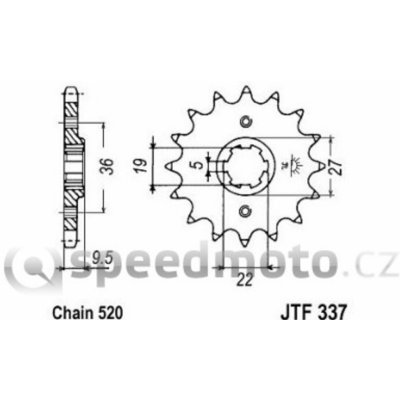 JT Sprockets JTF 337-14 – Zboží Mobilmania