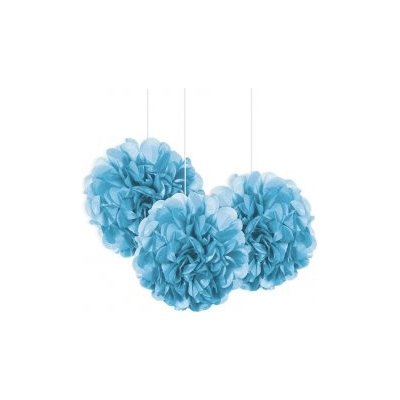 Unique Pom pom pudrové modrý dekorační závěsný 3ks 23cm – Zboží Dáma