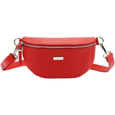MiaMore Červená kožená kabelka 01-029 DOLLARO Crossbody – Zboží Mobilmania