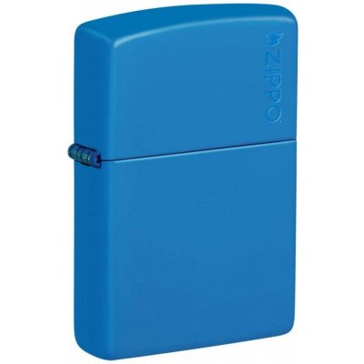 Zippo Benzínový Sky Blue Matte Logo – Hledejceny.cz