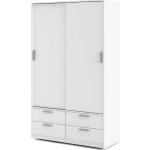 Tvilum Line bílá 121,2 x 200 x 60,3 cm – Hledejceny.cz