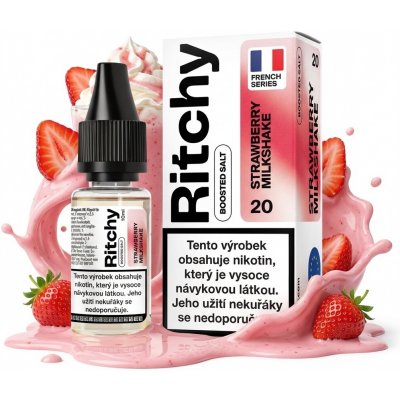 Liqua Ritchy Salt Strawberry Milkshake 10 ml 10 mg – Zboží Mobilmania