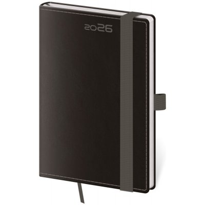 Helma 365 Diář 2026 týdenní kapesní dvojitý černý s poutkem na pero 580399 – Zboží Dáma