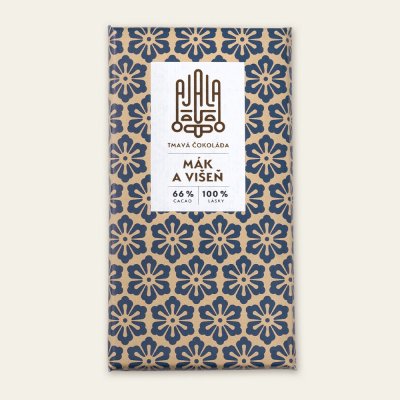 Ajala hořká čokoláda mák/višeň 66% 45 g – Zboží Dáma