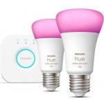 HUE BT LED žárovka 2x E27 A60 9W 1100lm 2000-6500K + 16 mil. barev + Bridge – Zboží Mobilmania