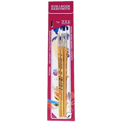 Souprava kulatých štětců Koh-i-Noor 2, 4, 6 – syntetické – Zboží Dáma