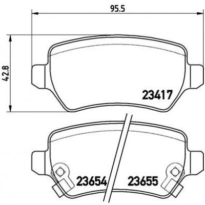 Sada brzdových destiček, vždy 4 kusy v sadě BREMBO P 59 038 (P59038) – Zboží Mobilmania