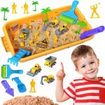 Woopie kinetický písek stavební plac v kufříku, vozidla 1 kg – Sleviste.cz