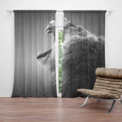 Sablio Závěs Řvoucí lev: 2ks 140x250cm – Hledejceny.cz