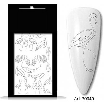 BIO nails vodolepka 30040 ornament plameňák – Zboží Dáma