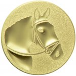 Emblém kůň zlato 50 mm – Zboží Dáma