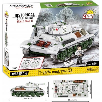 COBI 2595 World War II Ruský střední tank T-34/76 mod. 1941/42 1:28 – Zboží Dáma