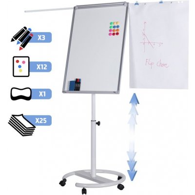 Jago Flipchart tabule kulatou základnou - 60 x 90 cm