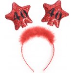 PartyDeco Narozeninová čelenka 40 ČERVENÁ – Sleviste.cz