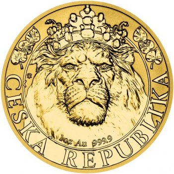 Česká mincovna Zlatá uncová mince Český lev reverse 10 oz