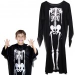 Verk Plášť s kostrou COCO Halloween 90 cm černobílá – Zboží Dáma
