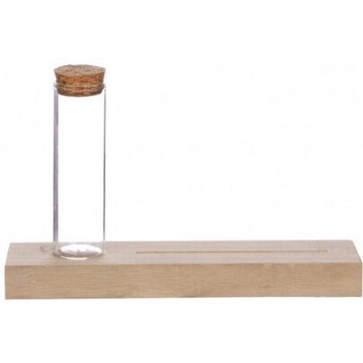 Ideas4seasons Skleněná zkumavka v dřevěném podstavci – Zboží Mobilmania