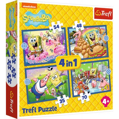 TREFL SpongeBobův život 4v1 35,48,54,70 dílků – Sleviste.cz