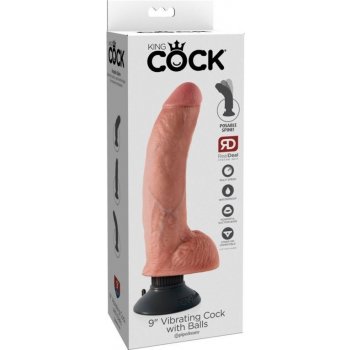 Pipedream King Cock 9″ Vibrating Cock with Balls